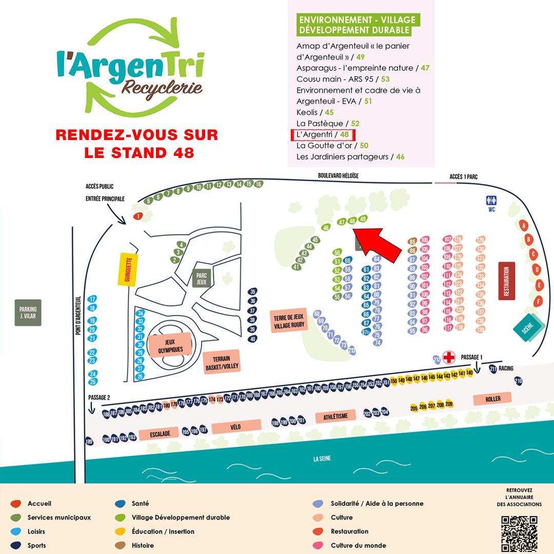 Forum des Associations le plan pour nous trouver !