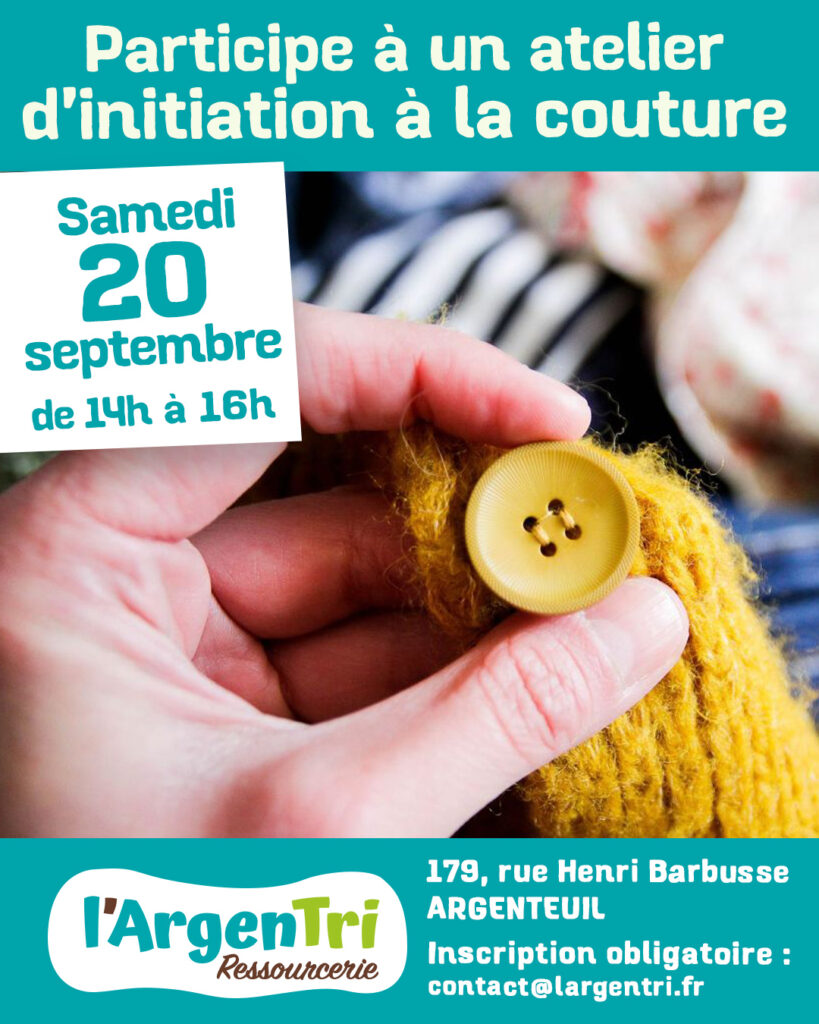 Atelier initiation couture et café répar’textile