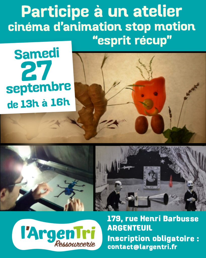 27 septembre : Atelier crée ton film STOP MOTION 